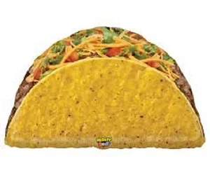 32" Hartschale Taco Fotografie Mylar Folienballon groß Helium Fiesta Form - Bild 1 von 3