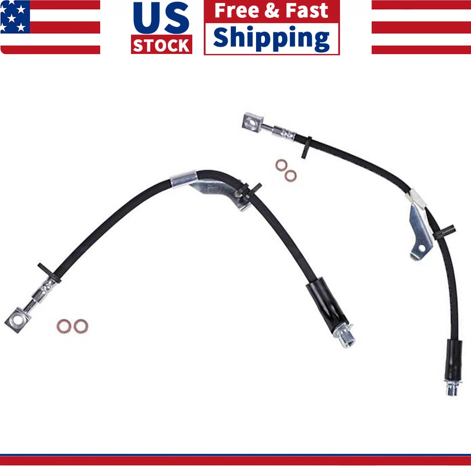 2x Línea de freno de manguera de freno delantera izquierda y derecha para Chevrolet Equinox 2011-2016 Foto 1 de 4