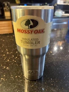 Mossy Oak Double Walled Stainless Steel Tumbler , 30-ounces, Silver - Picture 1 of 7