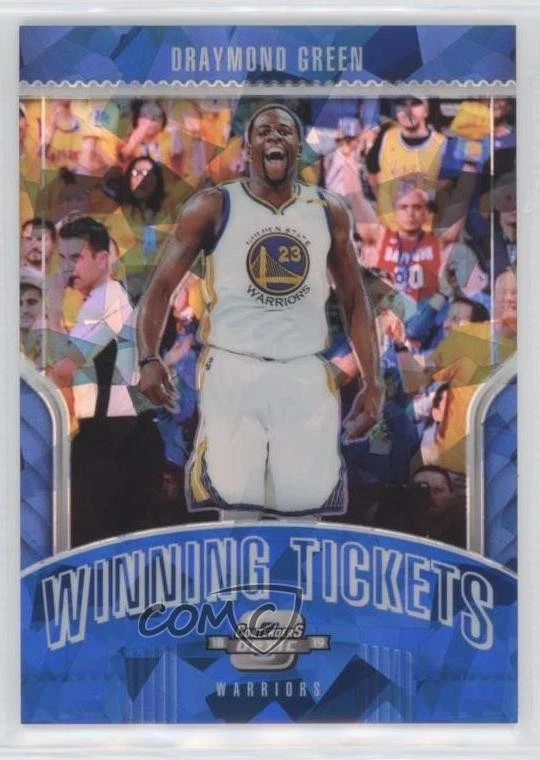 2018 Contenders Optic Winning Tickets Prizms Blue Cracked Ice Draymond Green #10 - Image 1 of 2
