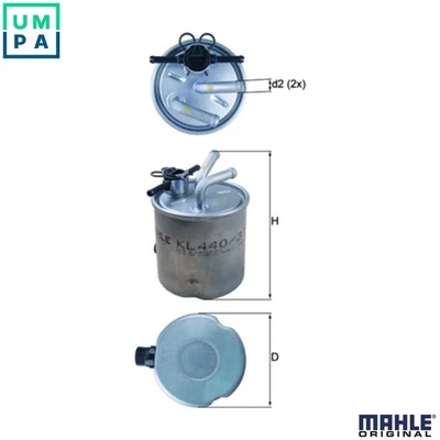 FUEL FILTER KL 440/37 FOR NISSAN ARMADA/III/SUV NP300/FRONTIER/NAVARA 2.5L 4cyl - Image 1 of 4