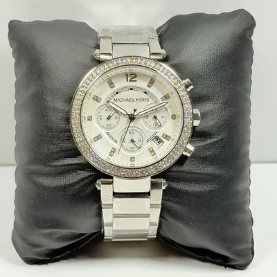 Reloj para mujer Michael Kors Parker MK5353 esfera blanca acero inoxidable Foto 1 de 4