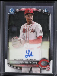 2025 Bowman Chrome Liberts Aponte CPA-LA 1st Base Prospect Auto Reds - Bild 1 von 2