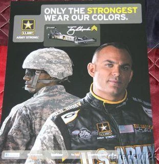 2011 Tony Schumacher Army Top Fuel NHRA postcard Cover