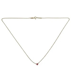 Tiffany & Co. Elsa Peretti Color By The Yard Ruby 18k Yellow Gold Necklace 16" - Picture 1 of 5
