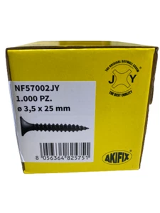 Akifix Viti per cartongesso nere autofilettante NF57002JY Ø 3.5X25 mm 1000PZ - Foto 1 di 4