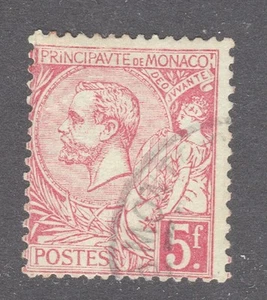 SELLO MÓNACO #27 - 5fr - 1891 - USADO - Imagen 1 de 2