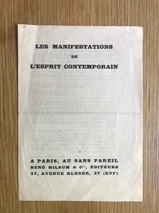 R. HILSUM  Prospectus Lancement collection au Sans Pareil 1928 Histoire Edition - Imagen 1 de 3