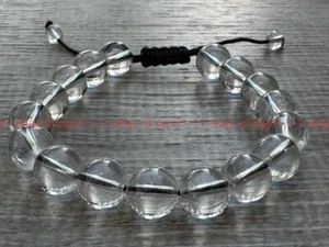 Clear Quartz Crystal Adjustable Bead Bracelet 6/8/10mm, Genuine Gemstone - Picture 1 of 12