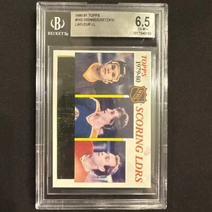 1980-81 Topps Marcel Dionne Wayne Gretzky Guy Lafleur #163 BGS 6.5 HOF - Picture 1 of 2