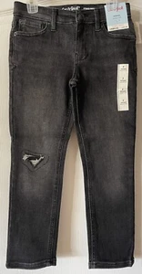 Cat & Jack NEW Kids BLK Jeans Size 7 Tapered Adjustable Waist Stretch $20 - Picture 1 of 3