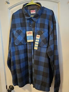wrangler premium quality 3XL button down Flannel Long Sleeve Shirt - Picture 1 of 7