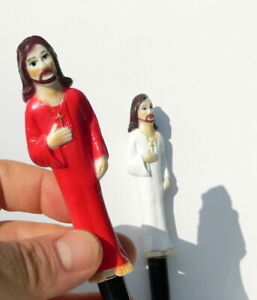 Figurine Jésus-Christ STYLO statue rouge religion chrétienne don de foi amour espérance