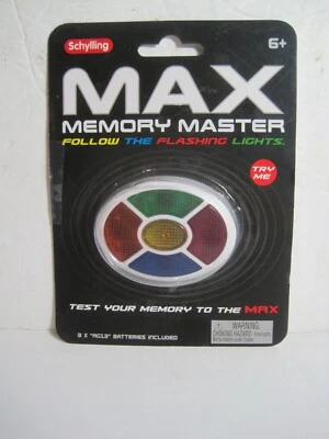 MAX MEMORY GAME Simon Says Handheld ELECTRONIC GAME Lights Sound Travel Portable - Image 1 of 2