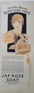 1928 Jap Rose Jabon No Otra Belleza De Colección Art Deco Bonito Anuncio Mujer - Imagen 1 de 1