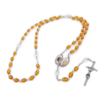 Rosenkranz des Heiligen Johannes XXIII. und Johannes Paul II. 63 cm Kreuz - Bild 1 von 3