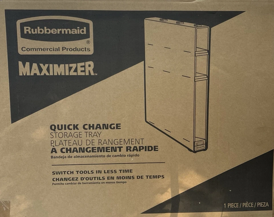 Bandeja de armazenamento Rubbermaid comercial 2018788 maximizador troca rápida - preta nova - Imagem 1 de 1