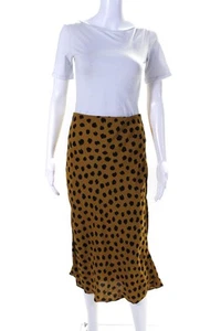 Madewell Womens Spotted Print Midi Bias Skirt Brown Size 4 - Bild 1 von 6