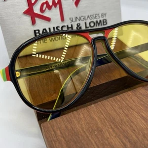 Vintage Ray Ban B&L Vagabond Multi color blue green Yellow ambermatic 58mm USA - Picture 1 of 18