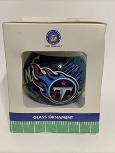 NFL Tennessee Titans Football 4” Glass Holiday Ornament 1999 Ensemble Sports - Picture 1 of 7