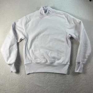 CHAMPION Mock Neck Small weißes schweres Herren-Sweatshirt mit umgekehrtem Webmuster - Bild 1 von 5