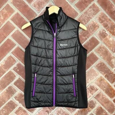 Marmot Vest Womens Medium Black Polartec Windbreaker Fleece Outdoor Hiking - Image 1 of 4