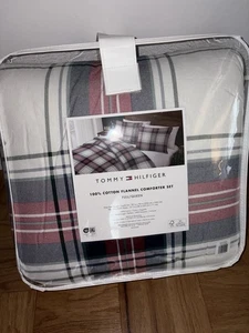 TOMMY HILFIGER Devon Tartan Plaid Flannel 3PC FULL/QUEEN Comforter Set - Picture 1 of 8