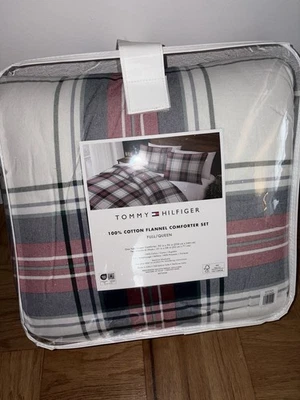 TOMMY HILFIGER Devon Tartan Plaid Flannel 3PC FULL/QUEEN Comforter Set - Image 1 of 4