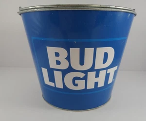Cubo de hielo de cerveza de metal Bud Light 2016 cubo galvanizado vajilla Mancave - Imagen 1 de 4