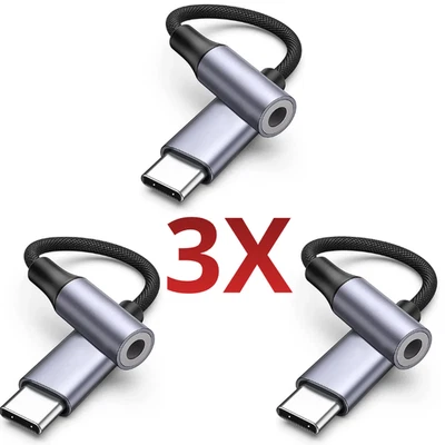 USB C auf 3 5mm Audio Adapter Typ C auf Klinke Kopfhöreranschluss für alle Gerät - Bild 1 von 4