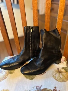 Robert Clergerie Plop Boot Black Leather Ice Cube Heel EUC Orig. $615 Sz 8 US - Picture 1 of 18