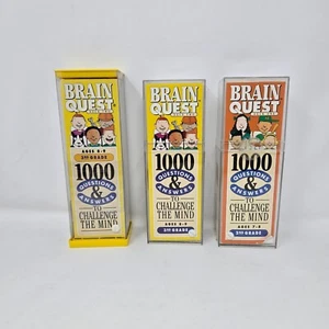 Brain Quest Quiz Flash Cards Lot of 3 2nd Grade 3rd Grade Ages 7 to 9 Unused - Picture 1 of 20