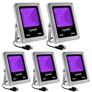 10W LED Black Lights,Blacklight Flood Light with Plug IP66 Waterproof,Outdoor... - Picture 1 of 7
