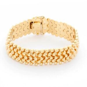 5 Strands 18k  Gold Bead Bracelet item# j9810