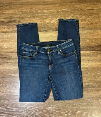 Ann Taylor Womens Size 4 Pockets Skinny Ankle Curvy Fit Denim Blue Jeans - Image 1 of 4