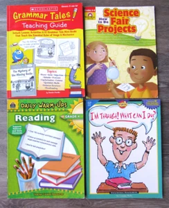 Lot of 4 Grade 4 Home School Teacher Books Reading, Science, Grammar, Activities - Picture 1 of 6