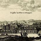 Vue du Château de Pont sur Seine Champagne Gravure originale Van Meurs XVIIe