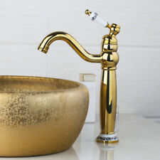 Single Handle/hole Golden Polished Bathroom Vessel Sink Basin Faucet Mixer Taps