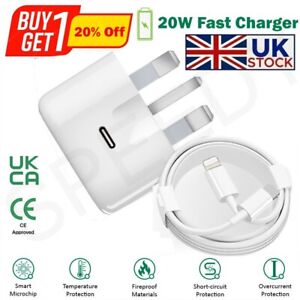 For iPhone 11/12/13 Pro 20W USB-C Fast Charger PD Charger Adapter PD Cable Plug