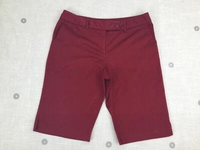 Worthington Dark Red Stretch Crop Chino Pants Womens Sz 12 - Image 1 of 4