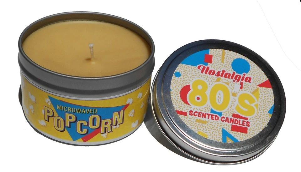Vela perfumada de pipoca de microondas nostálgica da década de 1980. Vela legal. Presente exclusivo. - Imagem 1 de 1