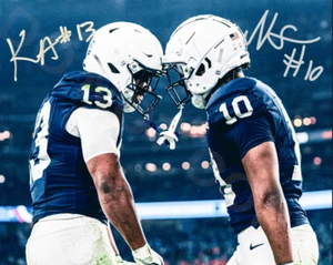 Nick Singleton Kaytron Allen Auto 8x10 Foto signiert Penn State Reprint Football - Bild 1 von 1