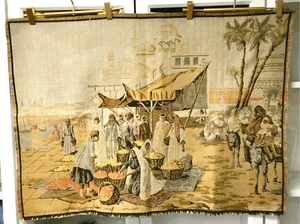 Tapiz colgante de pared vintage del mercado callejero de Oriente Medio - Imagen 1 de 7