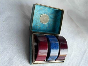 Vintage English Boxed Set of Birmite Napkin Rings-Penzance 1930's. - Picture 1 of 7