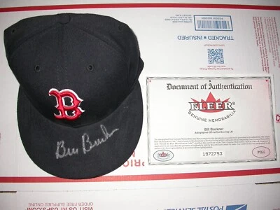 2001 Fleer Legacy Red Sox Bill Buckner Autographed Baseball Hat/Cap with COA - Image 1 of 3