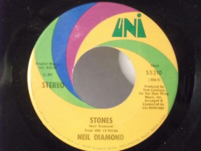 Neil Diamond,UNI 55310,"Stones",US,7" 45, pop rock,1971,Mint- - Image 1 of 2