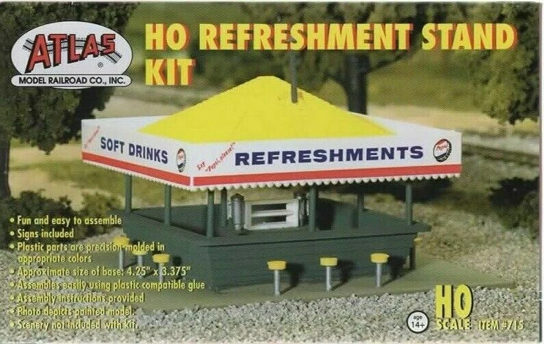  Atlas HO SCALE Refreshment Stand Building Kit #715~NEW in BOX - Image 1 of 1