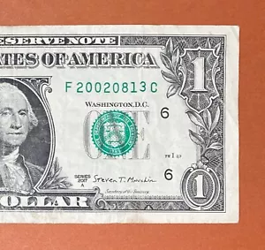 2002 August 13 (F 20020813 C) Birthday Note $1 One Dollar Bill ` - Picture 1 of 3