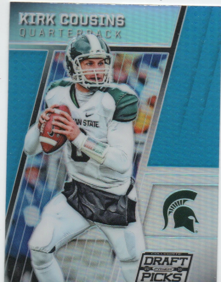 2016 Prizm Draft Picks BLUE PRIZM #62 Kirk Cousins Minnesota Vikings Insert 15 - Image 1 of 1