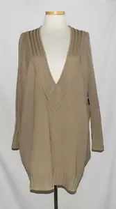 Suéter Top Misook Cuello en V Profundo Tejido Texturizado Manga Acanalada Marrón XL NUEVO CON ETIQUETAS - Imagen 1 de 6